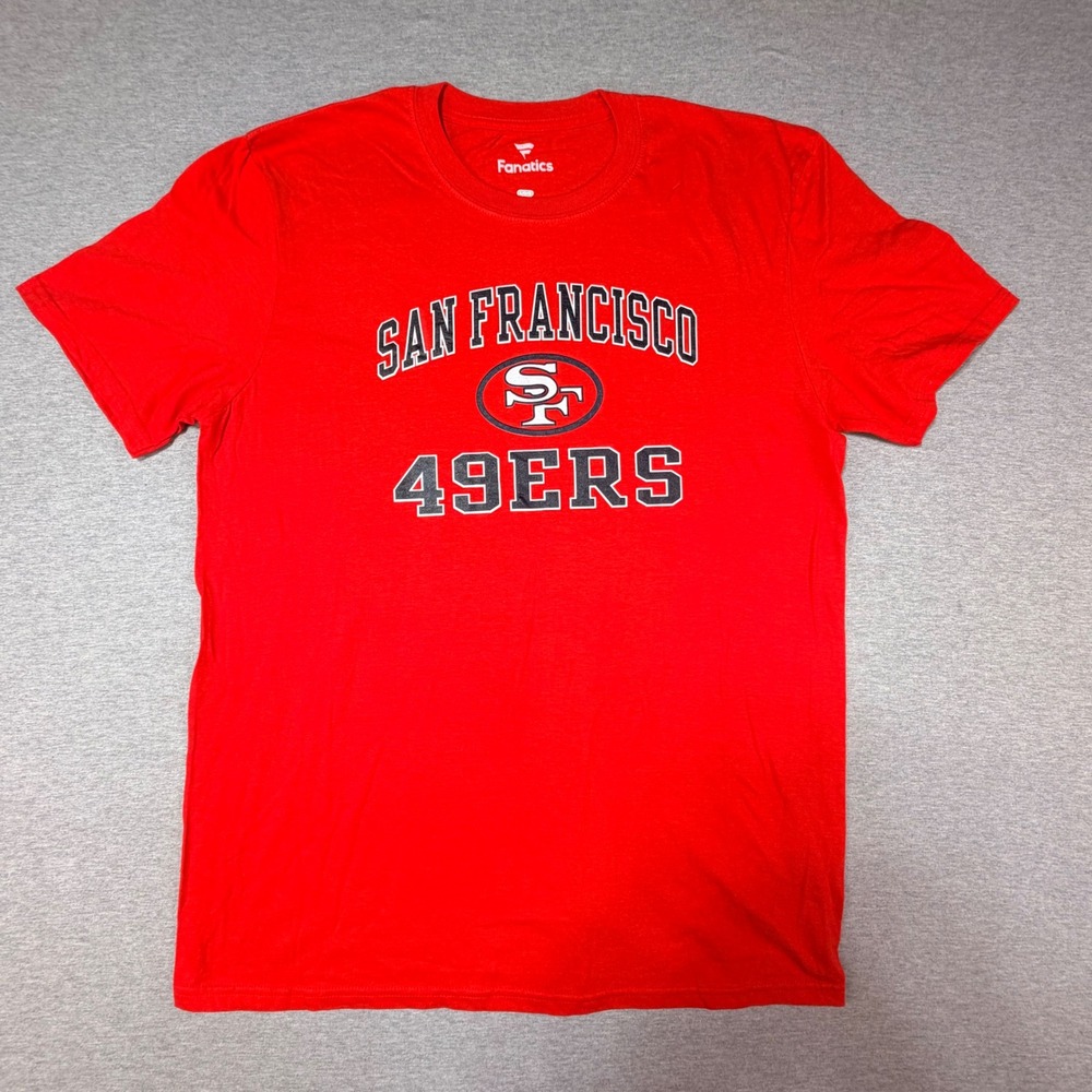Fanatics San Francisco 49ers Mens T-Shirt Red Graphic Tee Size Large NFL
